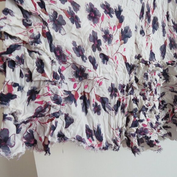 INTIMATELY FREE PEOPLE Flow Feathers Floral Ruffle Dress Boho Fairy Beach Size M - Picture 11 of 13